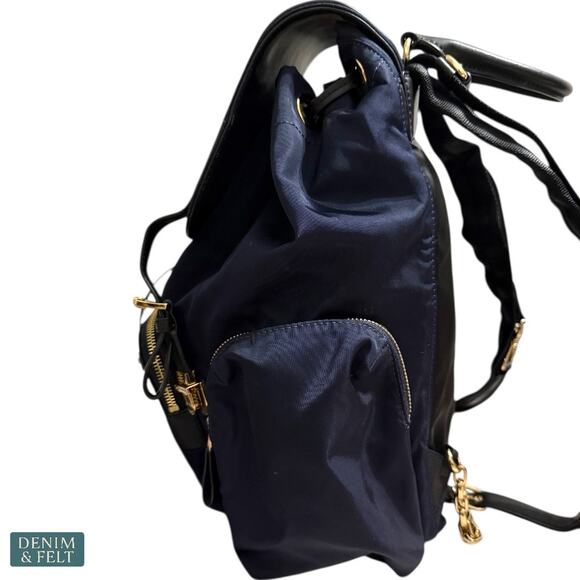 Michael Kors‎ Mott Large Nylon Diaper Backpack Navy Black Gold Luxe Mom Bag main image 13